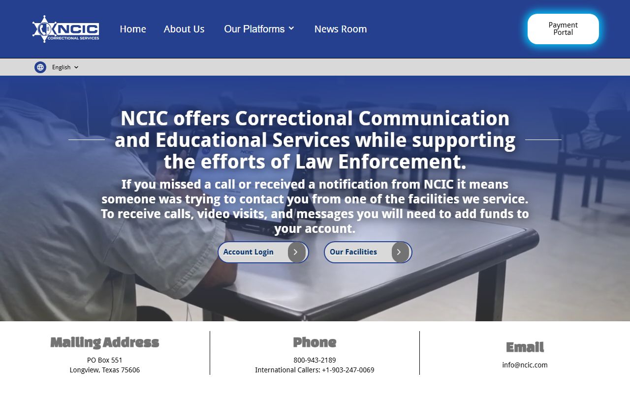 NCIC inmate communications used by the Cabarrus County jail